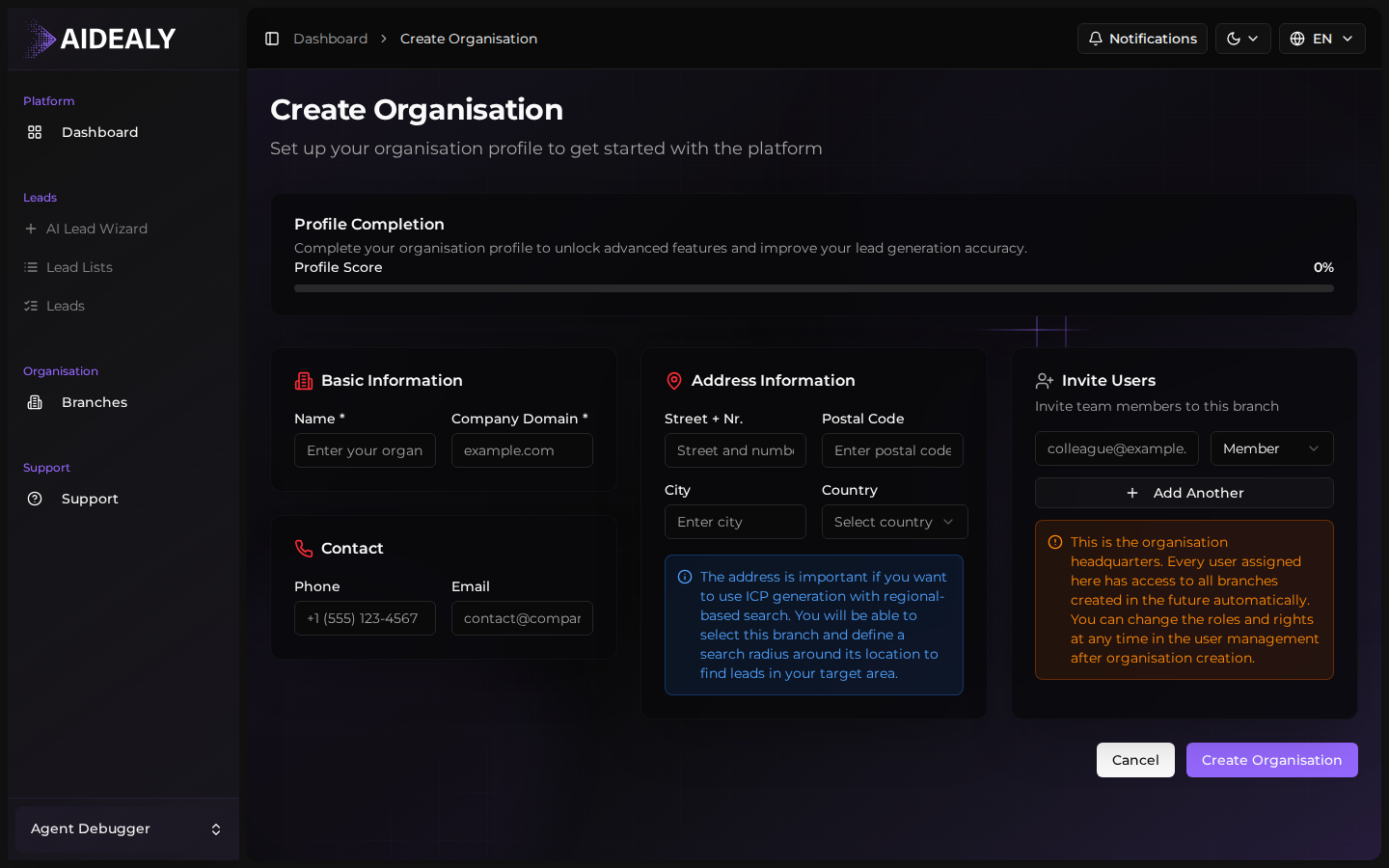 Name your organisation