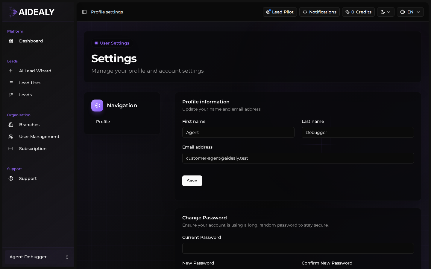 Open Settings