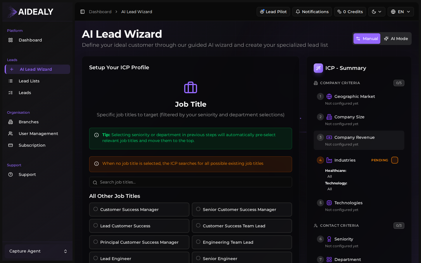 Wizard summary panel before saving