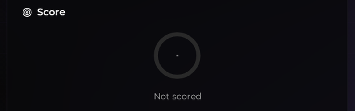 Score indicator on the lead detail page